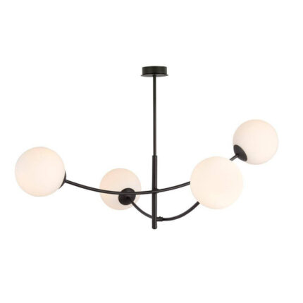 HUNTER Plafon 4 BLACK/OPAL Black (1102/4)