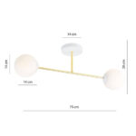 Plafon MAGNUM 2 WH OPAL white-gold (1234/2) — изображение 5