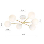 Plafon MAGNUM 6 WH OPAL white-gold (1234/6) — изображение 5