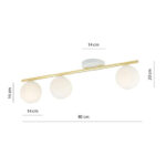 MONZA Plafon 3 WH OPAL white-gold (1253/3) — изображение 5
