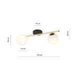 SPLENDI Plafon 2 BL OPAL Black-Gold (1248/2) — изображение 5