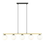 Висячая лампа ALLORA 5 BL OPAL Black-Gold (1254/5) — изображение 2