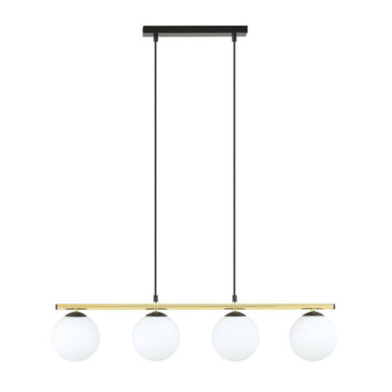 Висячая лампа ALORA 4 BL OPAL Black-Gold (1254/4) - Emibig