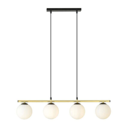 Висячая лампа ALORA 4 BL OPAL Black-Gold (1254/4) - Emibig
