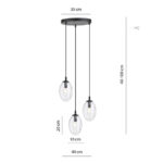 Висячая лампа ASTRAL 3 BL PREMIUM TRANSPARENT black (1265/3PREM) — изображение 5