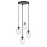 Висячая лампа ASTRAL 4 BL PREMIUM TRANSPARENT black (1265/4PREM)