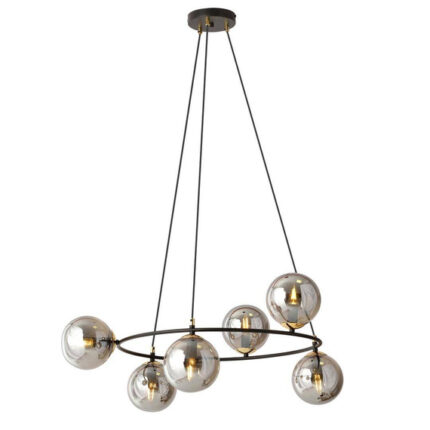 Висячая лампа AZURA 6 BL GRAFIT Black-Gold (1294/6)