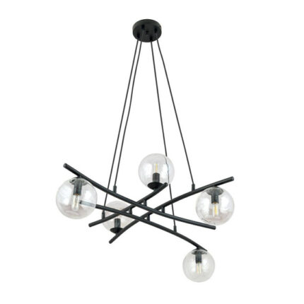 Висячая лампа ESPA 5 TRANSPARENT черного цвета (1202/5)