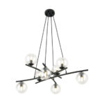 Висячая лампа ESPA 8 TRANSPARENT черного цвета (1202/8)