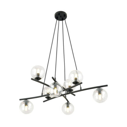 Висячая лампа ESPA 8 TRANSPARENT черного цвета (1202/8)