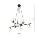 Висячая лампа ESPA 8 TRANSPARENT черного цвета (1202/8) — изображение 4