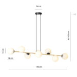 Висячее золото 8 BL OPAL Black-Gold (1241/8) — изображение 6