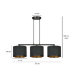 Висячая лампа HILDE 3 BL BLACK Black (1054/3) — изображение 5