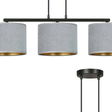 HILDE 3 BL GRAY лампа черная (1050/3)