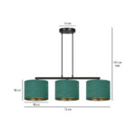 Висячая лампа HILDE 3 BL GREEN Black (1051/3) — изображение 5