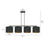 Висячая лампа HILDE 4 BL BLACK Black (1054/4) — изображение 5