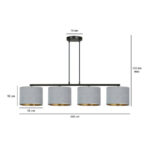 Висячая лампа HILDE 4 BL GRAY Black (1050/4) — изображение 5