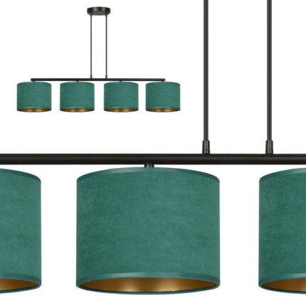 Висячая лампа HILDE 4 BL GREEN Black (1051/4)
