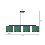 Висячая лампа HILDE 4 BL GREEN Black (1051/4) — изображение 5