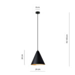 Висячая лампа REBEL 1 BLACK/GOLD Black-Gold (1271/1) — изображение 3