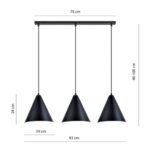 Висячая лампа REBEL 3 BLACK/WHITE black-white (1270/3) — изображение 3