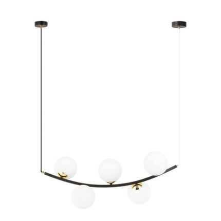 Висячая лампа RITZ 5 BL OPAL Black-Gold (1298/5)