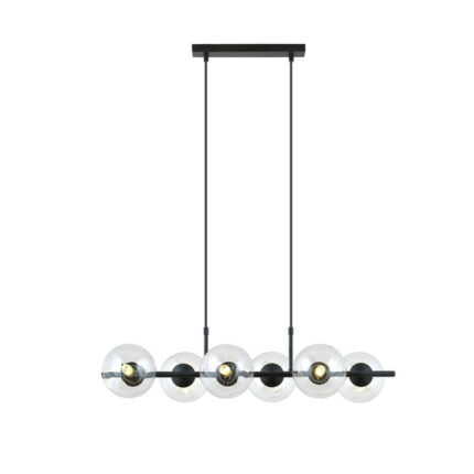 Висячая лампа RORY 6 TRANSPARENT black (1206/6)