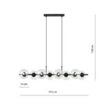 Висячая лампа RORY 8 TRANSPARENT black (1206/8) — изображение 4
