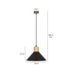 Висячая лампа ROWEN 1 BLACK Black (1044/1) — изображение 5