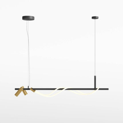 Висячая лампа Tau Black-Gold (MOD166PL-L30GB3K) - Maytoni