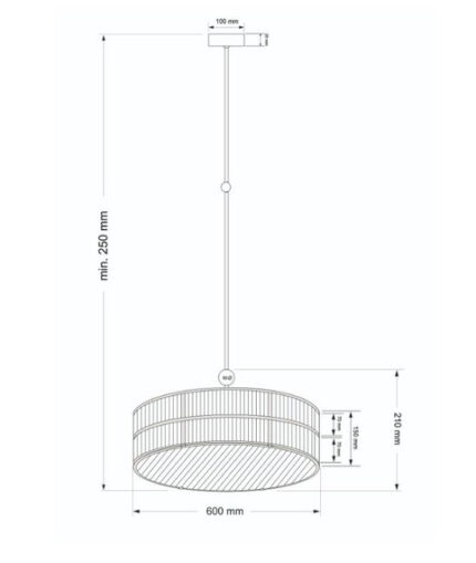Zwis Kutek Lavone LAV-ZW-6(BN)600-2/R