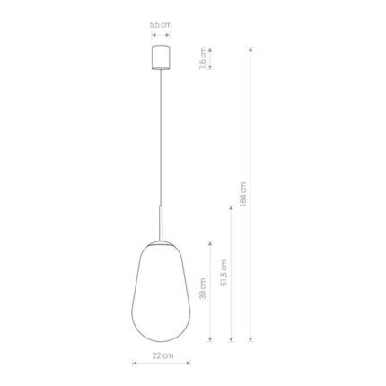 Wisz Szkleny Nowodvorski Pear M 7798 BK